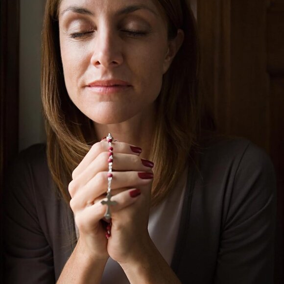 Christian Cross Bracelet for Women Stainless Steel Gift for Baptism, Confirmatio - Picture 2 of 7